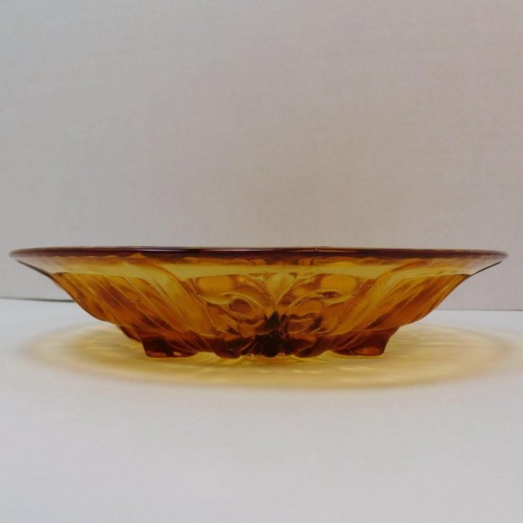 Indiana Glass Amber Killarney Divided 2 part Tab Handle Relish Dish Bowl - Picture 2 of 8